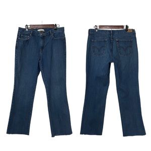 Levi’s 505 Straight Leg Raw Hem Jeans Blue